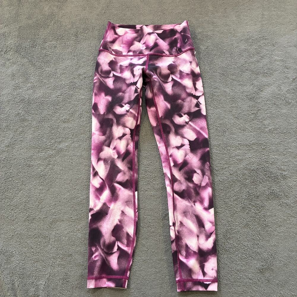 Lululemon Train Times Blush Blossom Pink High Rise 7/8 Yoga Leggings Womens Sz 4